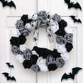 thumbnail image 1 of LmnLft Halloween Wreath 20 Inch, Gothic Rose and Crow Design for Door and Table Displays, 1 of 6