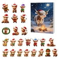 thumbnail image 1 of LmnLft Highland Cow Advent Calendar 2025, 24 Days Christmas Countdown Calendar, Western Cowboy Highland Cow Christmas Decorations Hanging Ornaments, 1 of 6
