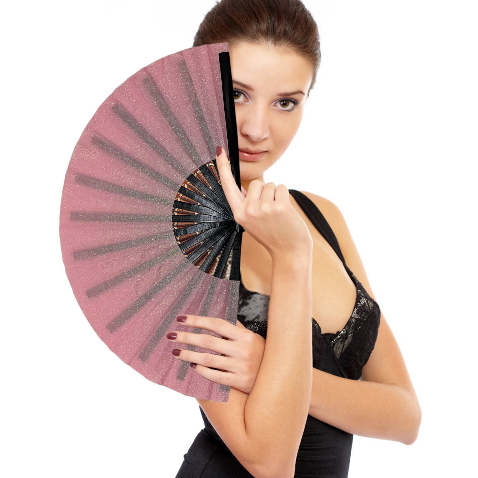 Fans For Dancing LmnLft Large Holographic Folding Hand Fan for Line Dancing, Clap Fans ...