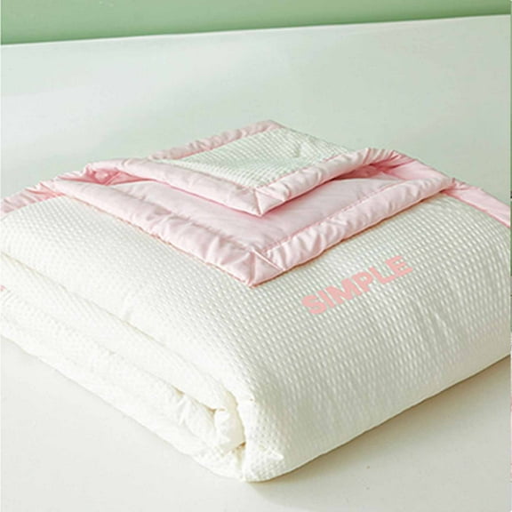 LmnLft Lightweight Summer Cooling Quilt - Ultra Soft Thin Dorm Bedding for Students, Temperature Regulating Bedspread with Cloud Pattern