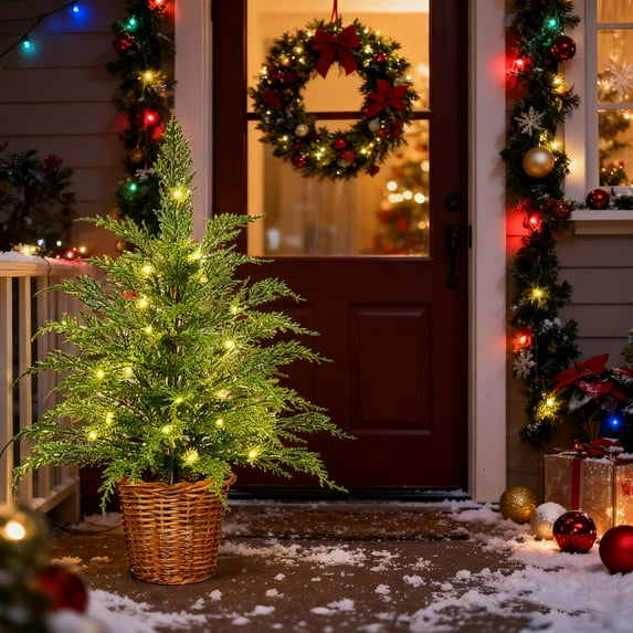 LmnLft Lit Green Artificial Christmas Tree, National Tree Company Unlit Dunhill Fir Full Artificial Christmas Tree,Encrypted Flame Retardant Christmas Tree Super Christmas Decoration Christmas