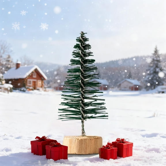 LmnLft Mini Christmas Trees,Artificial Christmas Decorations,Christmas Needle Christmas Tree Accessories Cute Home Decoration for Table Craft Christmas Party