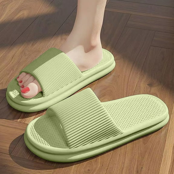 LmnLft Non Slip Shower Slippers, Men Women Summer Thick Sole Flip Flops, Soft Bathroom Pool Beach Sandals, Quick Dry Indoor Outdoor House Shoes