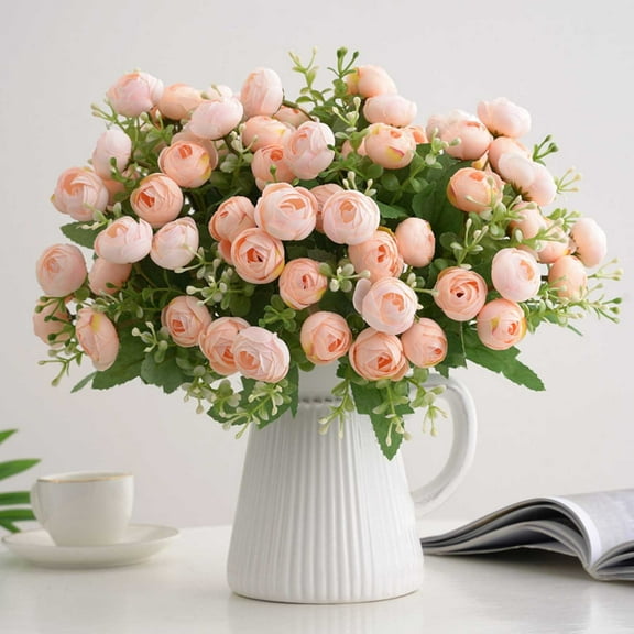 LmnLft Peonies Artificial Flowers,Mixed Pink Artificial Peonies,Faux Silk Mini Pink Ranunculus Flowers for DIY Bouquet,Bulk Fake Peony Wedding Filler Flowers,for Vase Centerpiece Table Wedding Party