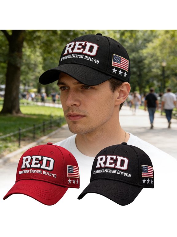 Red Friday Printed Casual Hat I Wear Red On Friday,Baseball Cap Custom Personalized Text Dad Hats,Remember Everyone Deployed Patriotic Hat
