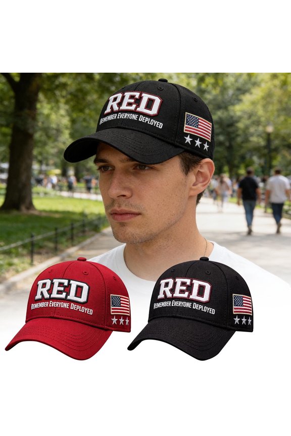 Red Friday Printed Casual Hat I Wear Red On Friday,Baseball Cap Custom Personalized Text Dad Hats,Remember Everyone Deployed Patriotic Hat
