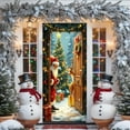 thumbnail image 1 of LmnLft Santa Claus Christmas Door Cover, Polyester Hanging Banner Curtain, Festive Wall and Door Decoration, Holiday Party Background Decor for Home, Porch, or Office, 1 of 6