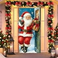 thumbnail image 1 of LmnLft Santa Claus Christmas Door Curtain, 90x180cm Holiday Door Hanging Banner for Festive Party Decoration, 1 of 6