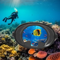 LmnLft Snorkeling Mask, Large Frame Silicone 180° Wide View, Adult Diving Gear for Fishermen Underwater Exploration Swimming
