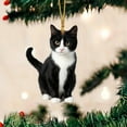 thumbnail image 1 of LmnLft Tuxedo Cat Acrylic Christmas Ornament, Funny 2D Cats Ornaments for Christmas Tree Decor, Lifelike Kitten Ornament Gifts for Cat Lovers Pet Memorial Keepsake Holiday Decor, 1 of 8