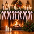 thumbnail image 1 of LmnLft Velvet Bow Decorations for Christmas Tree, Wreaths and Garland, 2-Piece Set with Twist Ties, 1 of 5