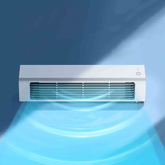 LmnLft Wall-Mounted Fan,Silent Bladeless Air Circulator,Wall Mounted Air-Conditioner No Window,with Remote Control & Adjustable Speed,Space-Saving,for Kitchen & Bedroom Use