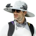 thumbnail image 1 of LmnLft Wide Brim Solar Fan Hat, Hat with Fans Solar Power - Adjustable Wide Brim Fan Sun Bucket Hat for Men Women Fishing & Beach Hat with Fan Built In, 1 of 6