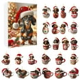 Lmniu 2D Christmas Sausage Dog Home Ornaments 2024 Christmas Holiday