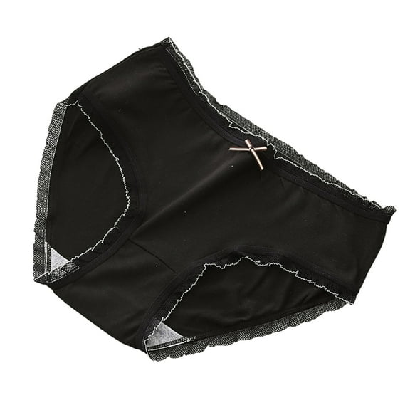 Lmnyox 2 Pack Cute Panties for Women Comfortable Cotton Briefs Breathable Seamless No Show Underwear Large Size