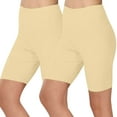 thumbnail image 1 of Lmnyox 2 Pack Stretchy Yoga Shorts for Women High Waist Knee Length Leggings Summer Lightweight Leggings, 1 of 7