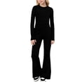 thumbnail image 1 of Lmnyox 2 Pieces Outfits for Girls Blouses and Flare Pants Sets Casual Clothing Sets for 8-12 Years, 1 of 5