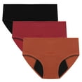 thumbnail image 1 of Lmnyox 3 Pack Seamless Underwear for Women Breathable Plus Size Underwear Stretchy Cute Hipster Briefs, 1 of 7