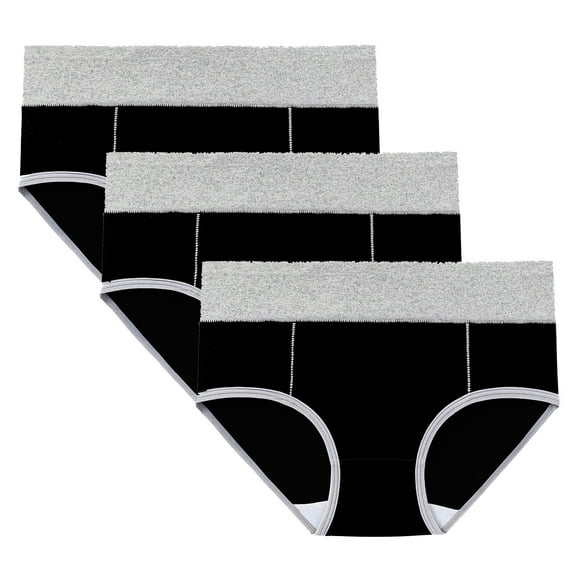 Lmnyox 3 Pack Seamless Underwear for Women Breathable Plus Size Underwear Stretchy Cute Hipster Briefs