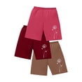 thumbnail image 1 of Lmnyox 3 Pack Summer Casual Print Shorts for Women Wide Leg Elastic Waist Short Pants with Pocket Vacation Beach Shorts, 1 of 6