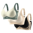 thumbnail image 1 of Lmnyox 3 Pack Wireless Sport Bra for Women Plus Size No Underwire Support Bra Breathable Workout Bralettes, 1 of 2