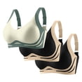 thumbnail image 1 of Lmnyox 3 Pack Wireless Sport Bra for Women Plus Size No Underwire Support Bra Breathable Workout Bralettes, 1 of 2