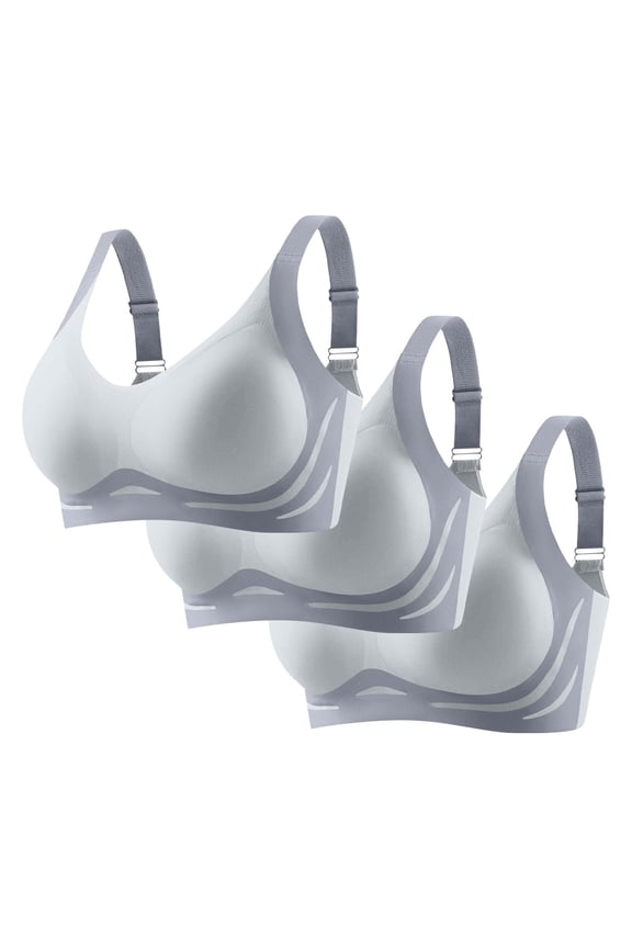 3 Pack Wireless Sport Bra for Women Plus Size No Underwire Support Bra Breathable Workout Bralettes