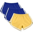 thumbnail image 1 of Lmnyox 3 Pack Women's Sport Shorts Summer Elastic Waist Athletic Short Pants Soft Running Shorts with Pocket, 1 of 7