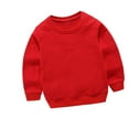 thumbnail image 1 of Lmnyox Baby Boys Sweatshirts Comfy Long Sleeve Crew Neck Cotton Pullover Winter Solid Color Tops 12 Months, 1 of 4