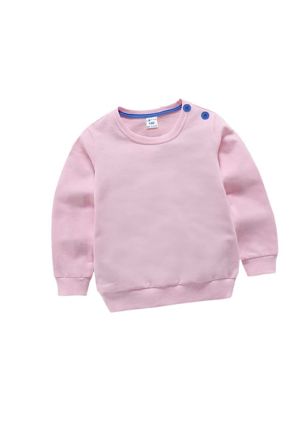 Baby Boys Sweatshirts Comfy Long Sleeve Crew Neck Cotton Pullover Winter Solid Color Tops 12 Months