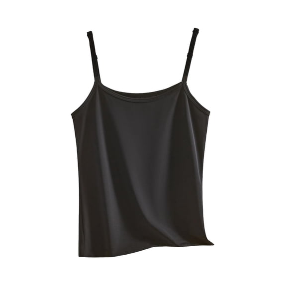 Lmnyox Basic Camisoles for Women Slim Basic Spaghetti Strap Sleeveless Cami Tops Summer Casual Fashion Tank Tops