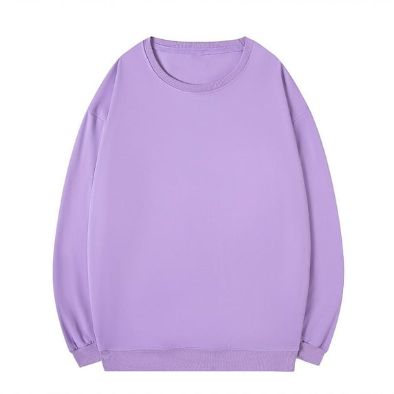 Lmnyox Basic Pullover for Men Classic Solid Long Sleeve Crew Neck Sweatshirts Fall Winter Cotton Tops