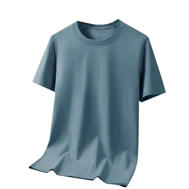 Lmnyox Big and Tall Mens T Shirt Short Sleeve Crew Neck Fashion Casual Pullover Tee Solid Color Basic Tees 1-2 Pack