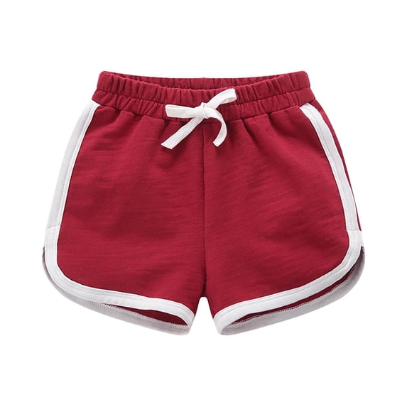 Lmnyox Boy's Summer Athletic Shorts Lightweight Athletic Cotton Shorts Casual Solid Color Beach Shorts