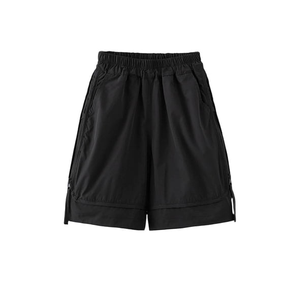 Lmnyox Boys Cargo Shorts Casual Lightweight Elastic Waist Sport Shorts Big Boys Wide Leg Knee Length Shorts with Pocket