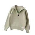 Lmnyox Boys Girls Sweaters Long Sleeve Quarter Zipper Knit Sweater