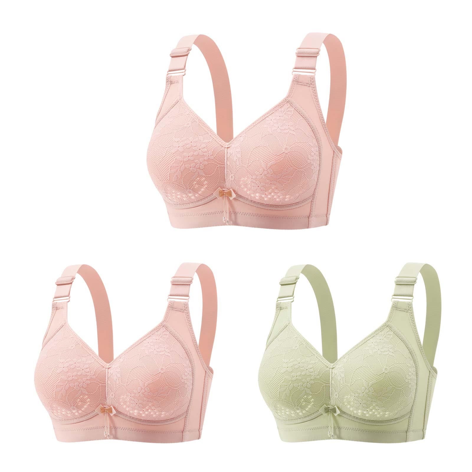 Lmnyox Bras for Women 3 Pack Breathable Full Coverage Everyday Bras Comfort Push  Up Bra for Plus Size - Walmart.com, image size:1600x1600