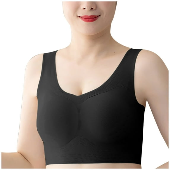 Lmnyox Breathable Bras for Women Seamless No Underwire Push Up Bralettes Comfortable Full Coverage Everyday Bras