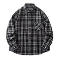 thumbnail image 1 of Lmnyox Button Down Shirt for Men Long Sleeve Collared Plaid Print Shirts with Pocket Casual Cotton Shirts for Work, 1 of 3