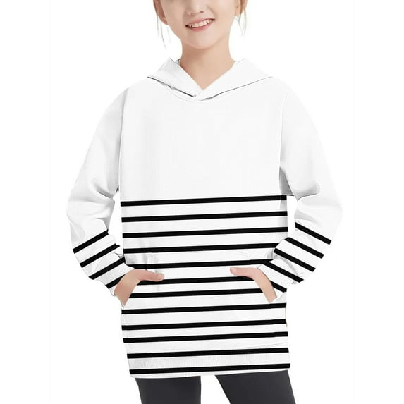 Lmnyox Casual Hoodies for Girls Long Sleeve Hooded Sweatshirts Kid's Fall Fashion Pocket Pullover Soft Comfy