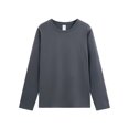 thumbnail image 1 of Lmnyox Cotton Basic Tee for Men Solid Long Sleeve Crew Neck T Shirt Fall Winter Casual Shirts Tops S-5XL, 1 of 3
