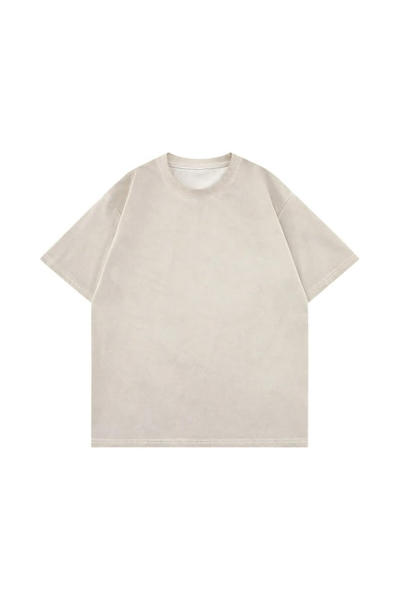 Cotton T Shirt for Men Vintage Classic Short Sleeve Crew Neck Plain Tee Shirt Summer Casual Basic Tops