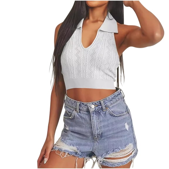Lmnyox Crop Tank Tops for Women Summer Sleeveless Going Out Tees Tops Slim Fashion Ribbed Shirts 2025 Trendy