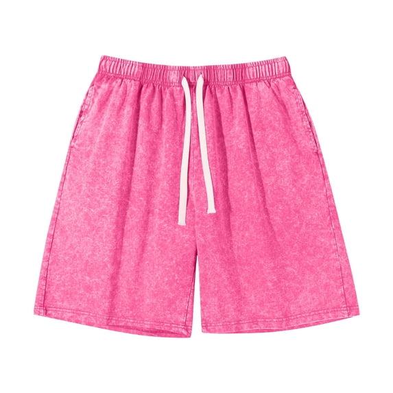 Lmnyox Drawstring Shorts for Women Soft Wide Leg Elastic Waist Short Pants with Pocket Summer Casual Shorts