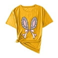 thumbnail image 1 of Lmnyox Easter T Shirt for Women Cute Print Short Sleeve Crew Neck Graphic Tee 2025 Spring Casual Tees Tops, 1 of 4