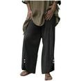 thumbnail image 1 of Lmnyox Fashion Wide Leg Pants for Women Elastic Waist Drawstring Lounge Pants with Pocket Summer Flowy Palazzo Pants, 1 of 4