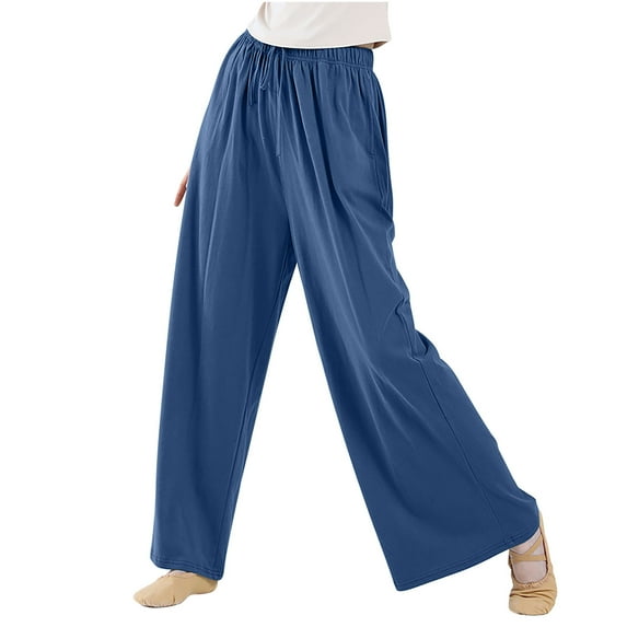 Lmnyox Flare Wide Leg Trousers for Women Summer Flowy Lounge Pants Lightweight Palazzo Pants Trendy