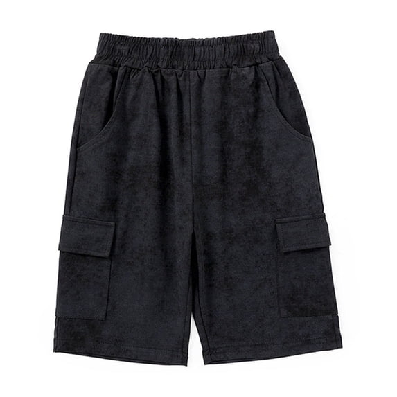 Lmnyox Girl's Cargo Shorts Wide Leg Cotton Shorts with Pocket Summer Lightweight Shorts for Kids