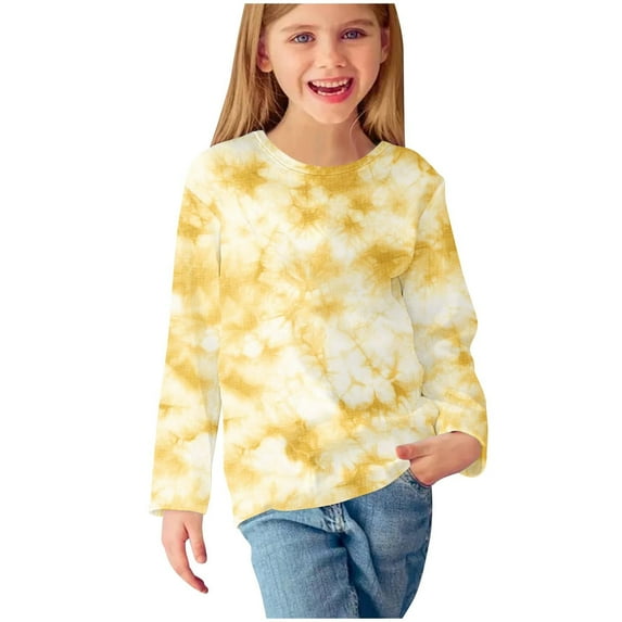 Lmnyox Girls Boys Print T Shirt Fall Winter Fashion Long Sleeve Crew Neck Tees Casual Comfy Undershirts for Kids