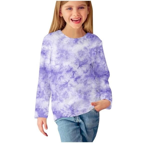 Lmnyox Girls Boys Print T Shirt Fall Winter Fashion Long Sleeve Crew Neck Tees Casual Comfy Undershirts for Kids